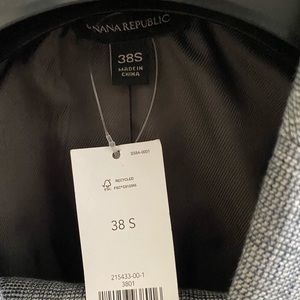 Banana Republic 38s suit 32x28 pants plaid linen